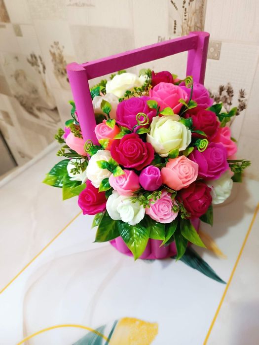 Цветы из мыло,совунли гуллар,Soap Flowers 50 000 дан бошланади