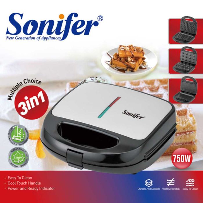 Сендвичница 3 в 1 Sonifer SF-6153