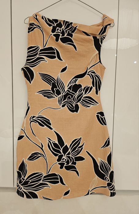 ZARA Linen Dress рокля лен M