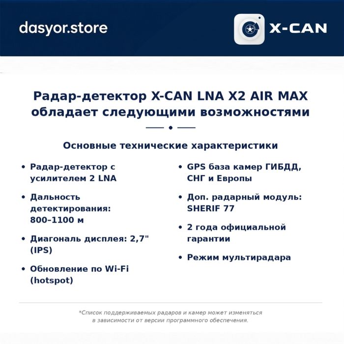 Антирадар XCAN Air Max | новая модель 2026