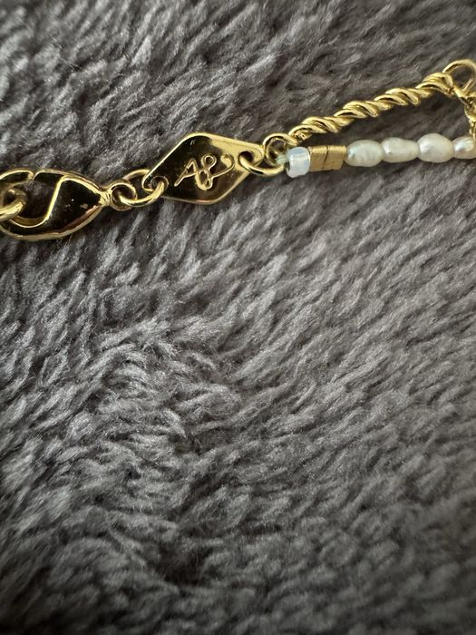 Гривна с позлата и естествени  перли