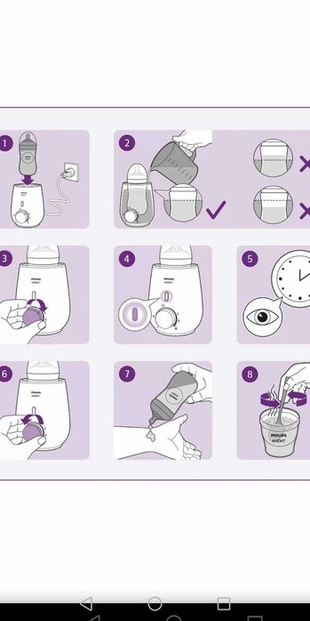 Уред за подгряване на бебешки шишета Philips Avent