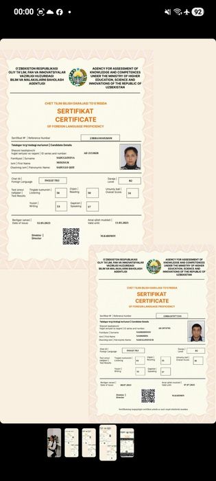 Kafolatlangan kurslar 3 oydan 6 oygacha sertificatni qolga kritasiz