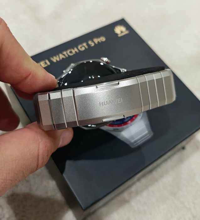 Huawei watch gt 5 pro curea titanium  garanție emag