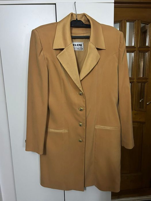 Costum damă,  rochie și pardesiu