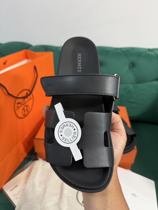 Papuci Hermes piele naturala 100% Full Box colectie noua