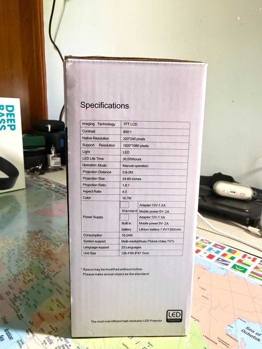 Mini-Videoproiector portabil LED