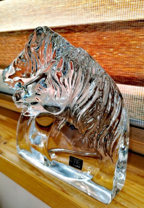 Коне фигура кристална скулптура глави на коне в галоп ILINE Crystal !