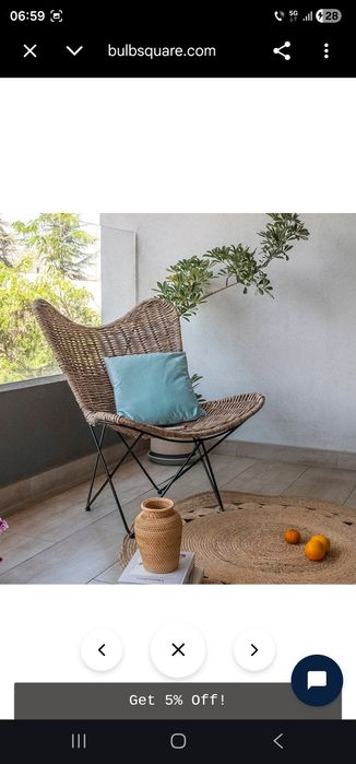 Set 3 scaune fotolii terasa gradina model Butterfly