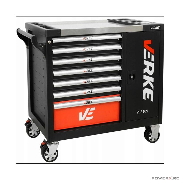 Dulap de scule complet echipat, 306 piese, Verke