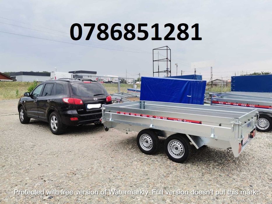 Remorca Auto Dublu Ax 750 Kg Mono Ax Cu Prelata Apicola