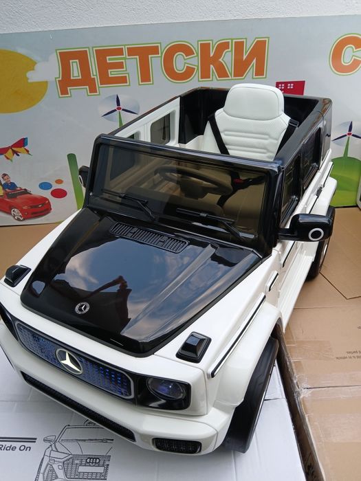 Промо!!Супер цена Акумулаторен джип Mercedes EQG с меки гуми