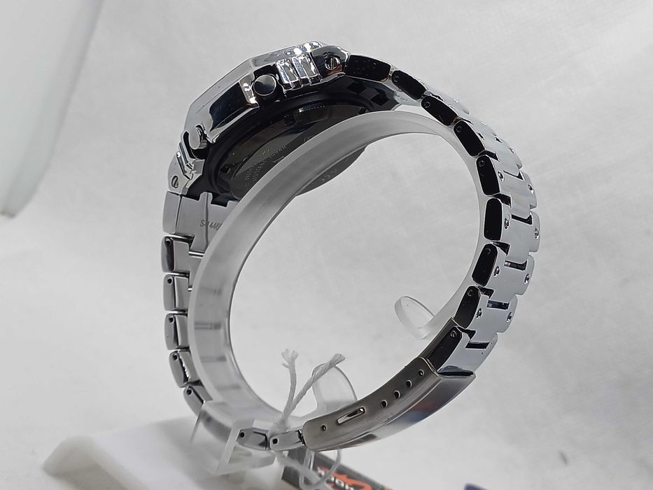 Ceas Casio g shock Metal GM B2110d Silver Orange Nou,Garantie 2 ani