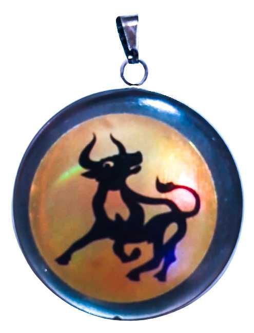 Pandantiv Zodia Taur stil egiptean – (Efect Perlat/Sidefat)