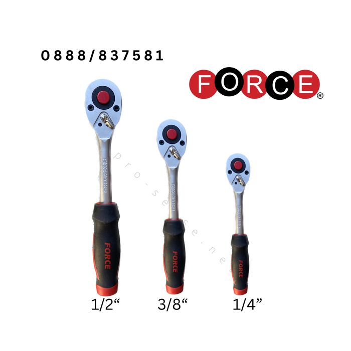 Професионална Тресчотка 1/4" 3/8" 1/2" 24 зъба FORCE