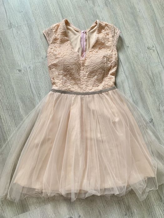 Rochie tulle baby doll roz mărimea S-M