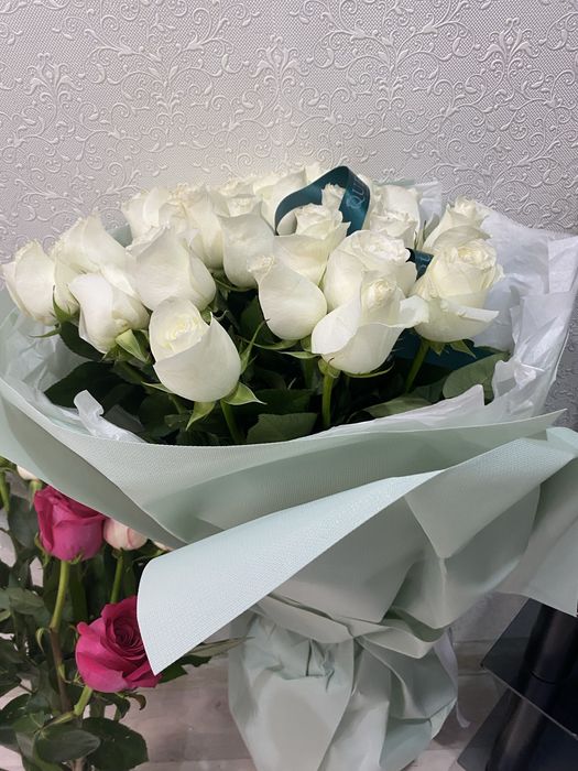 Роза белый 25штук