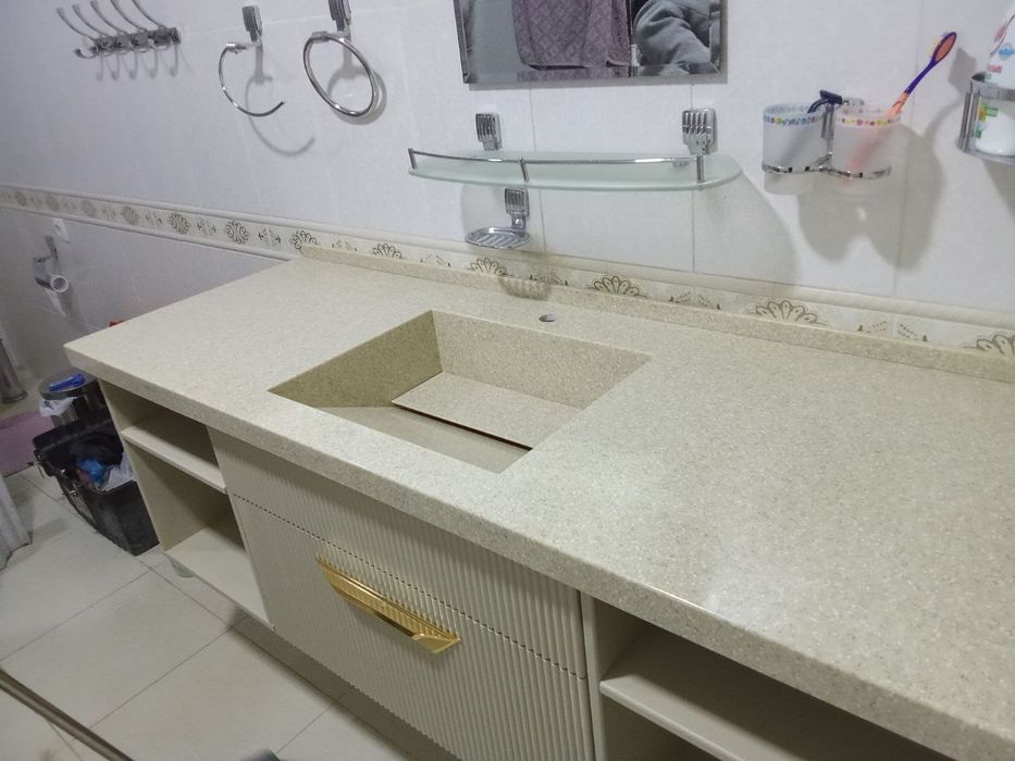 Столешницы из искусственный камень для санузел