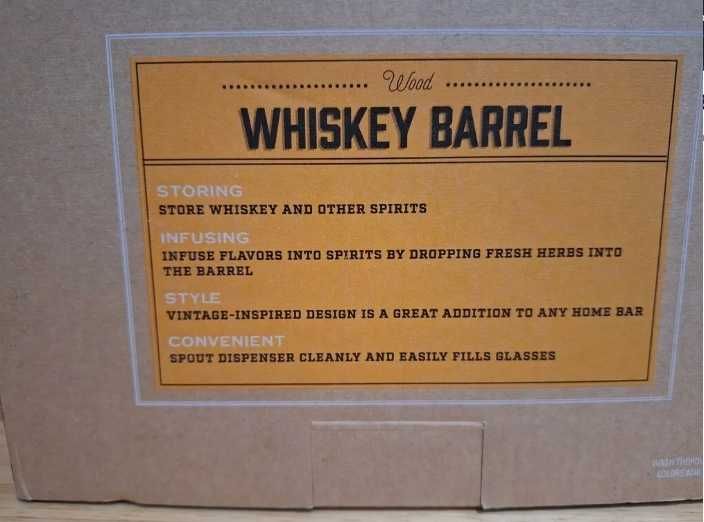 Дървено буре / бъчва за уиски-подаръчен комплект-Диспенсър / Декантер