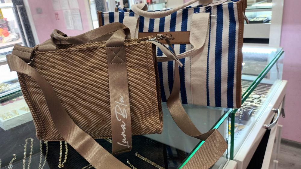 Летни сламени плетени чанти