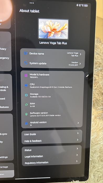 Tableta Lenovo Yoga Tab Plus, Octa-Core, 12.7" 3K (2944x1840), 16GB RAM, 256GB, Wifi, + Seashell Lenovo(r) 2-in-1 Keyboard Pack + Lenovo Tab Pen Pro