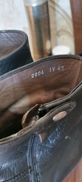 Сапоги мужские, кожа.