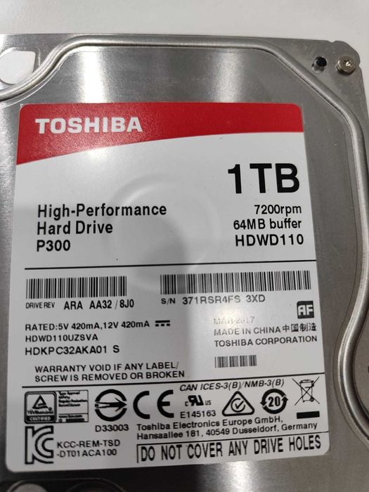 Жесткий диск HDD Toshiba 1tb