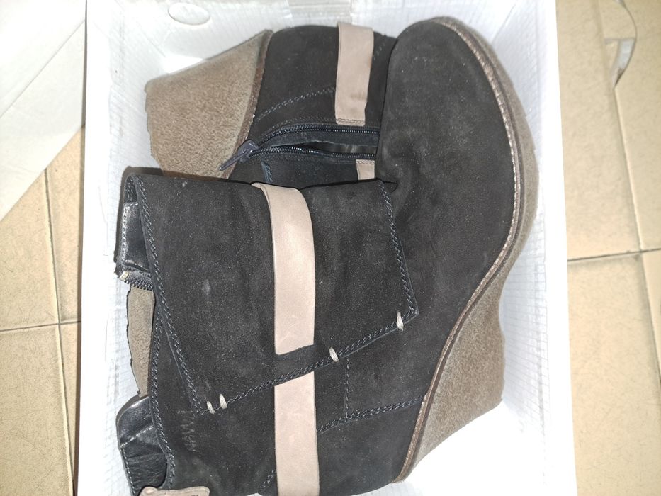 Дамски боти естествен велур