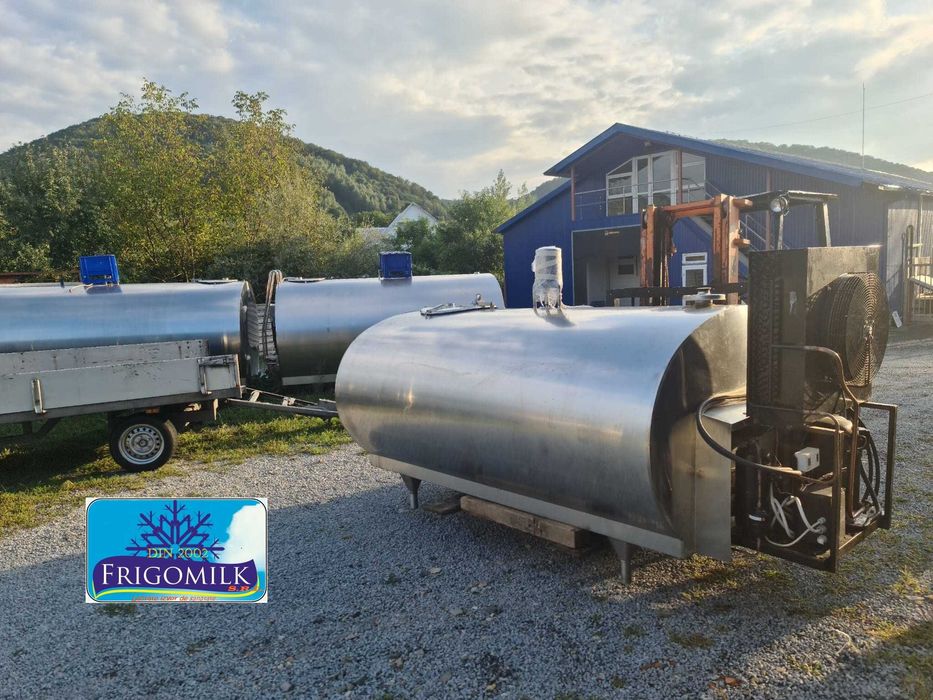 Tanc 2500 litri racire lapte , bazin lapte , tanc inox , cu spalare