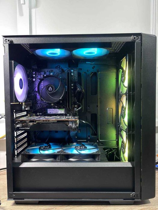 Геймърски компютър Ryzen 5600X/RX6600 8GB/16 Ram/500 ssd/1TB HDD/750W