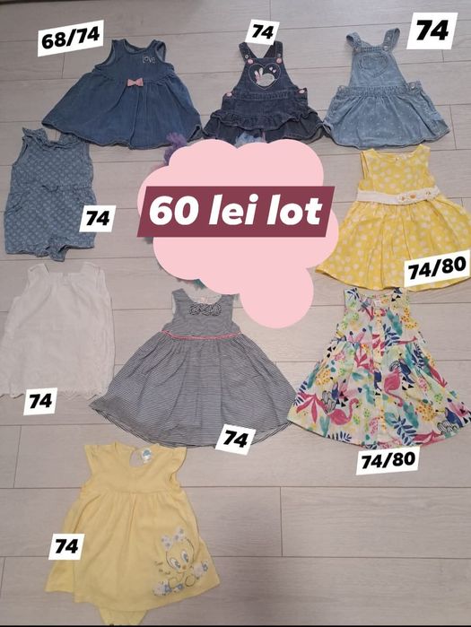 Hainute si incaltari bebe fete 74/86