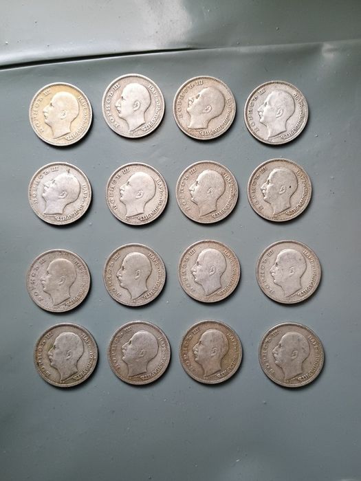 Лот 16 броя сребърни монети 20 лева 1930 г. - Цар Борис III