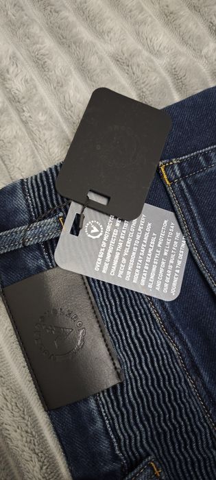 Blugi moto bleumarin L