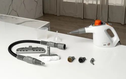 GARLYN ST-06 Turbo Пароочиститель, 8 насадок, серый
