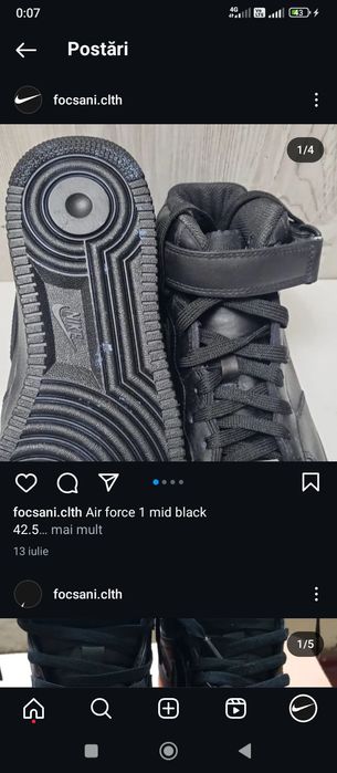 Air force 1 mid Black