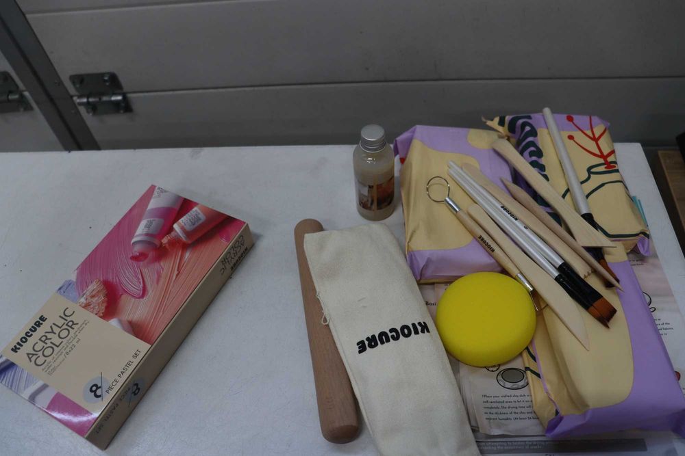 Kiocure глина за сушене на въздух, комплект инструменти за грънчарство