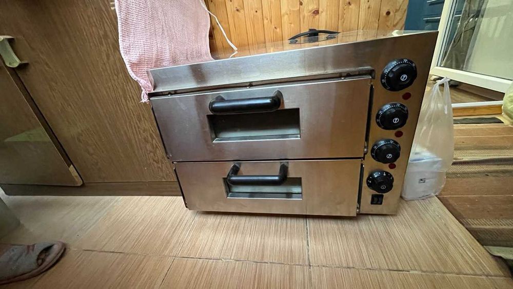 Подовая печь двукамерная