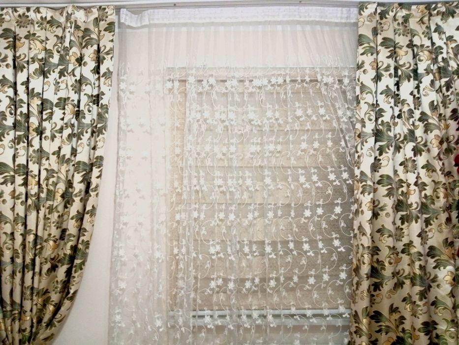 Туретцкий тюл ва калин парда тюл 9м калини 6 метр тикилган таййори 3м.