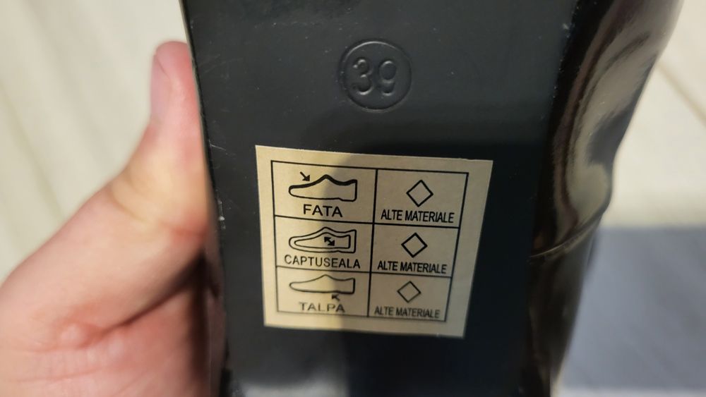 Pantofi dama, platforma, toc inalt, marime 39