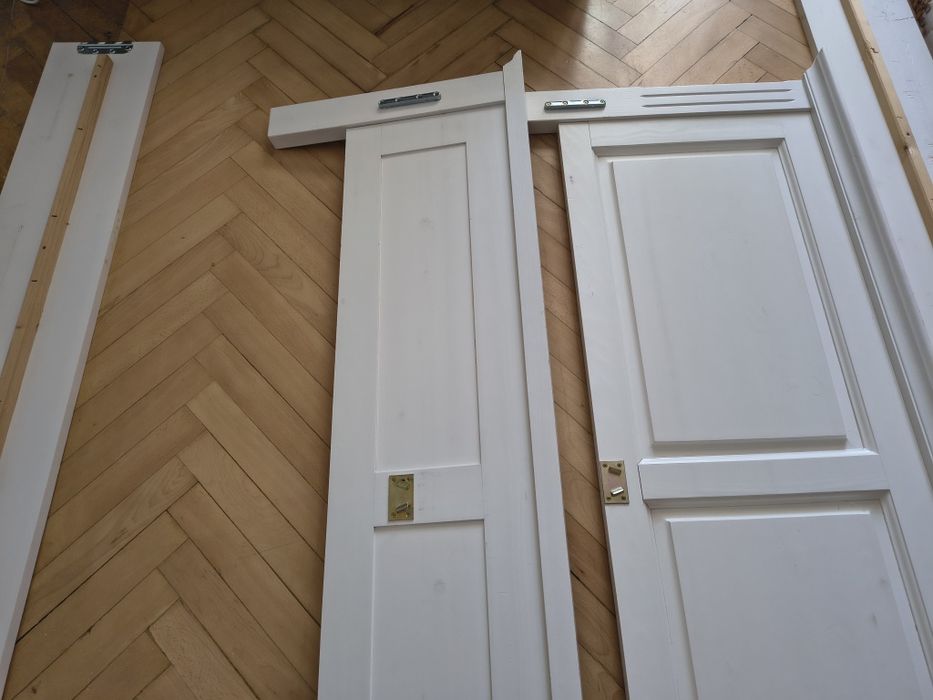 VÂND cadru pat alb lemn masiv 1,60×2,00 m
