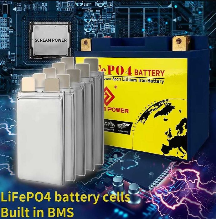 Baterie Moto 20L-BSL LiFePO4 12.8V 12A CurentPornire680Ah 175x87x155mm