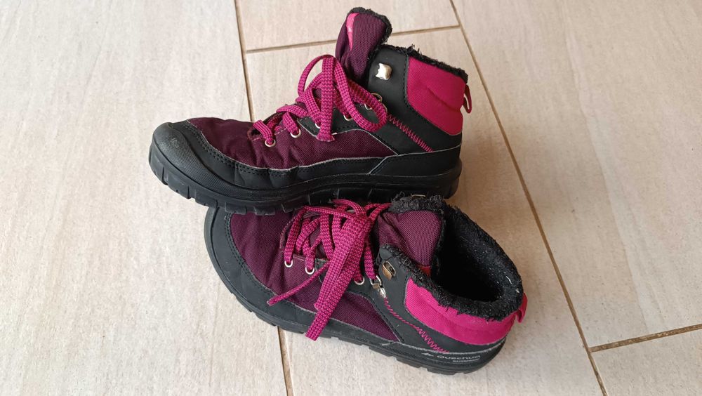 детски обувки ботуши  боти обувки за преходи в сняг Decathlon  № 34