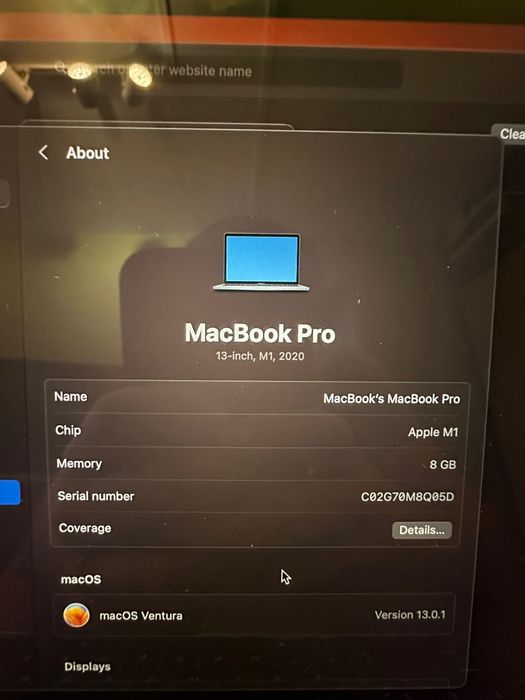 Macbook pro M1 2020