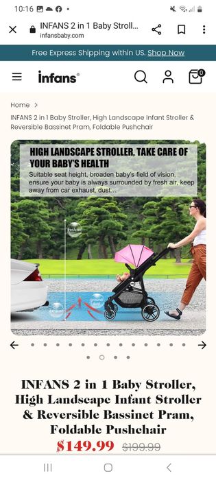 Коляска 2в1 куплен в США