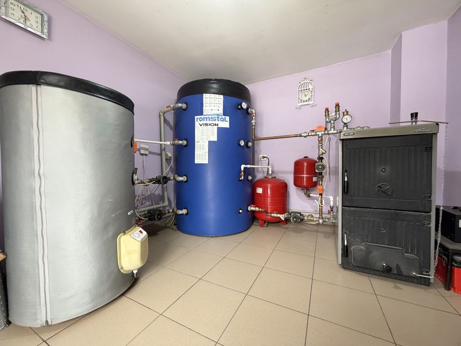 Centrală termică pe lemne + puffer Romstal – sistem complet