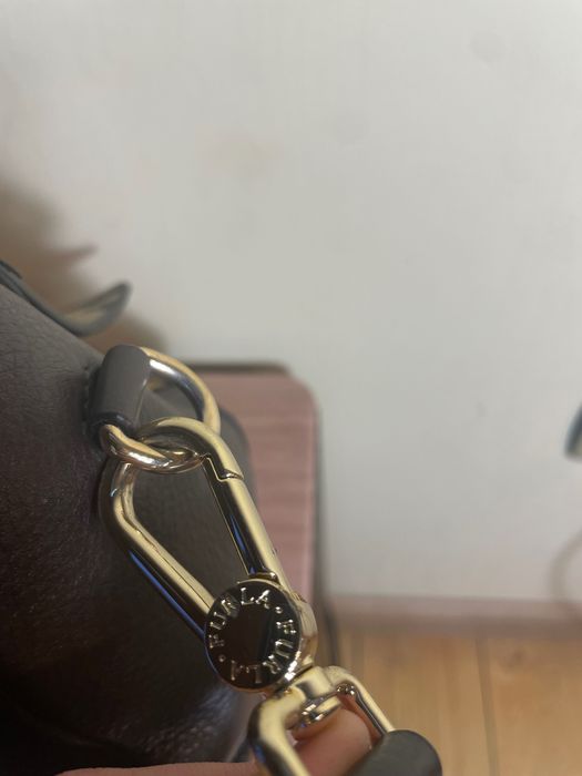 Furla дамска чанта – сиво-кафява с черна основа (естествена кожа)