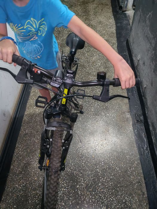 Bicicletă MTB EXPL 500 24" negru copii 135-150 cm