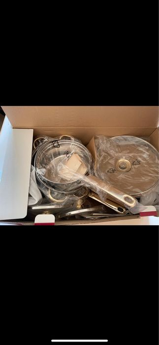 Set oale inox inoxidabil 12 buc nou sigilate. Placate aur 24k