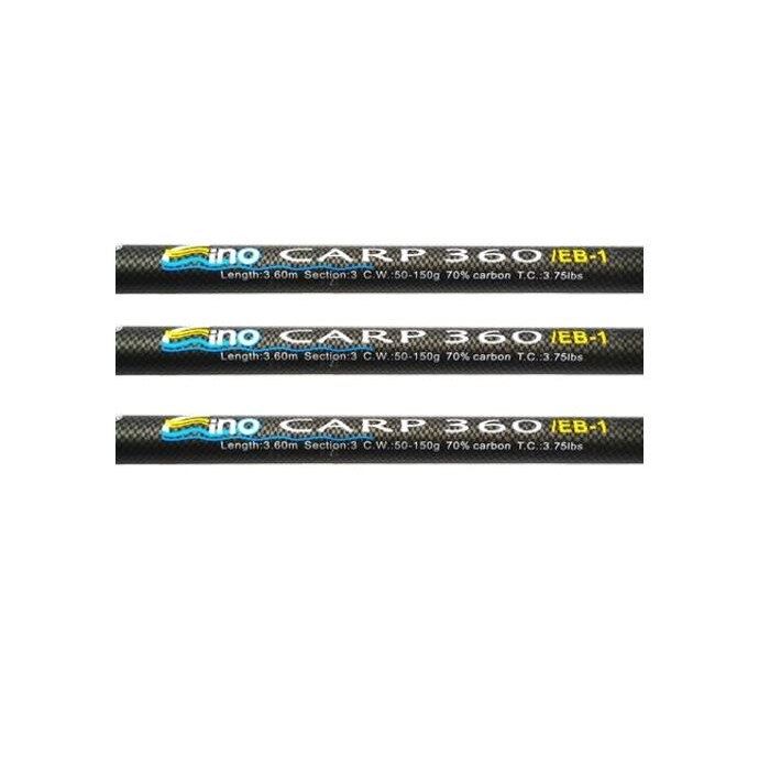 Set 3 Lansete , Wind Blade , EB-1 , Fino Carp 3.60 m  pescuit la crap