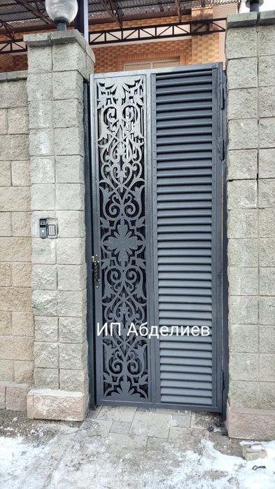 Навес, ворота, навес, сварщик